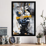 Abstarct Unique Face Art African Woman Mixed Color, Framed Art Prints Wall Art Decor, Framed Picture Print