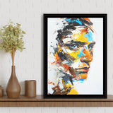 Abstract Unique Man Face Oil Painting, Framed Canvas Painting, Framed Canvas Prints Wall Art Decor