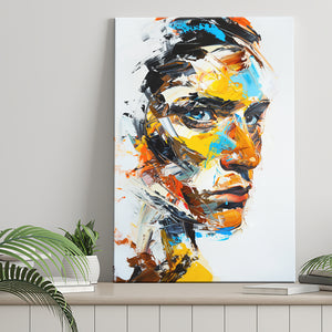 Abstract Unique Man Face Oil Painting, Canvas Painting, Canvas Prints Wall Art Decor