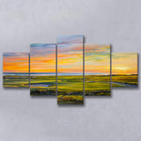 Acrylic Painting Overview Kiawah Island Golf Resort, Golf Art Print, Mixed 5 Panel, Canvas Prints Wall Art