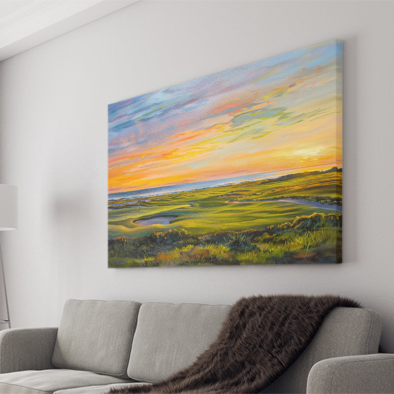Acrylic Painting Overview Kiawah Island Golf Resort, Golf Art Print, Gift for him, Canvas Prints Wall Art