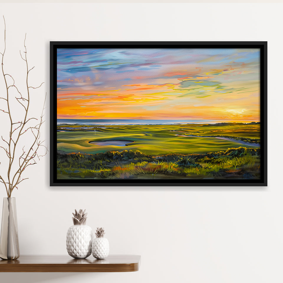 Acrylic Painting Overview Kiawah Island Golf Resort, Golf Art Print, Gift for him, Framed Canvas Prints Wall Art