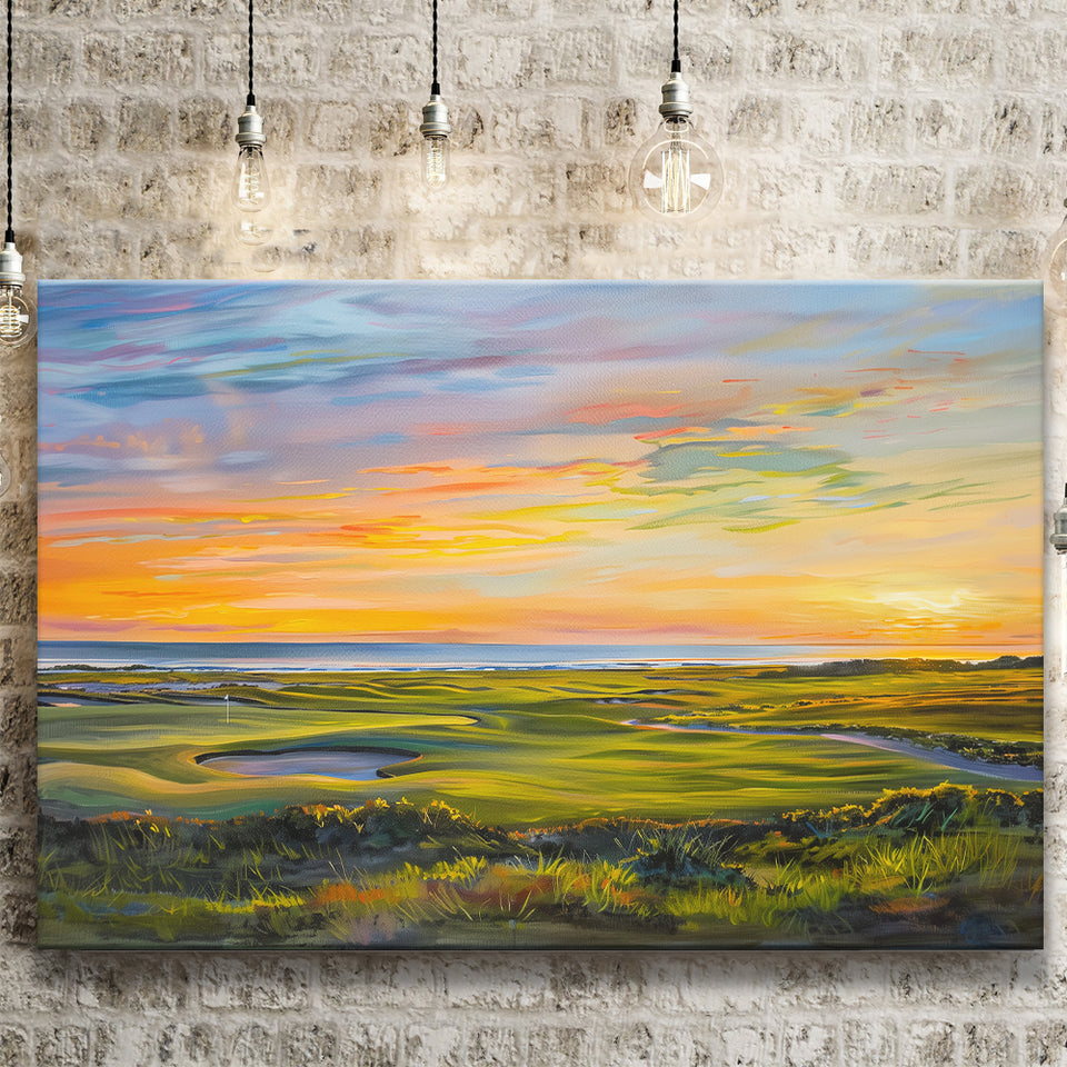 Acrylic Painting Overview Kiawah Island Golf Resort, Golf Art Print, Gift for him, Canvas Prints Wall Art