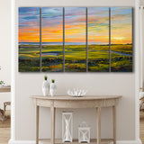 Acrylic Painting Overview Kiawah Island Golf Resort, Golf Art Print, Extra Large 5 Panel, Canvas Prints Wall Art