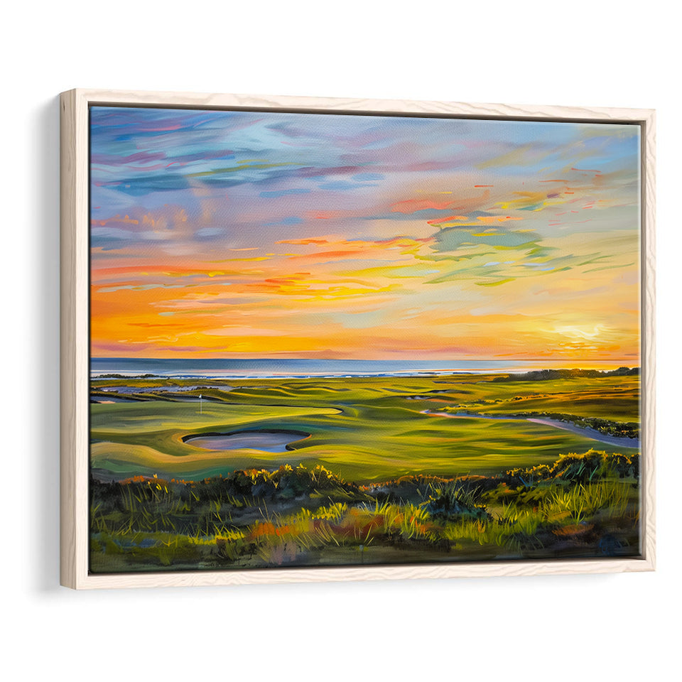 Acrylic Painting Overview Kiawah Island Golf Resort, Golf Art Print, Gift for him, Framed Canvas Prints Wall Art