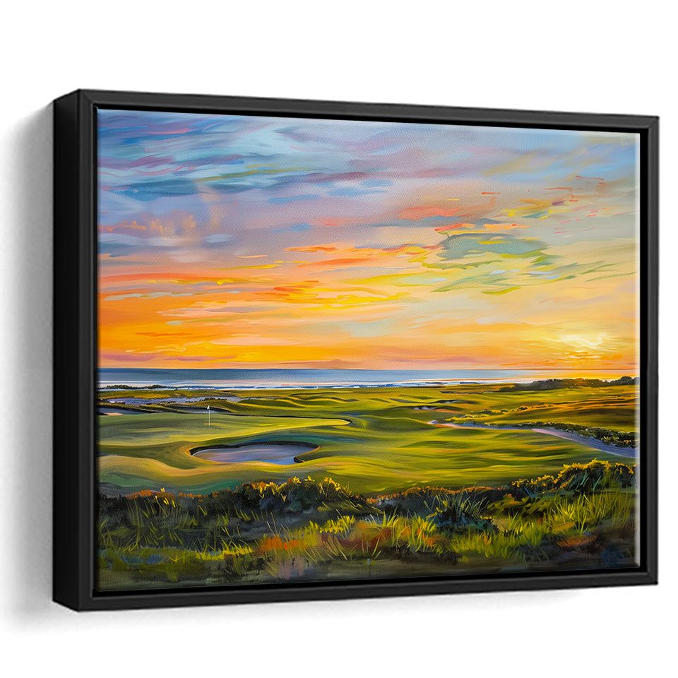 Acrylic Painting Overview Kiawah Island Golf Resort, Golf Art Print, Gift for him, Framed Canvas Prints Wall Art