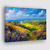 Acrylic Painting St. Andrews Golf Club Old Course, Golf Art Print, Gift for him, Canvas Prints Wall Art