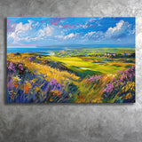Acrylic Painting St. Andrews Golf Club Old Course, Golf Art Print, Gift for him, Canvas Prints Wall Art