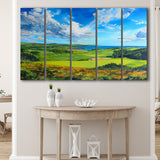 Acrylic Painting Turnberry Golf Club Alisa Course, Golf Art Print, Extra Large 5 Panel, Canvas Prints Wall Art