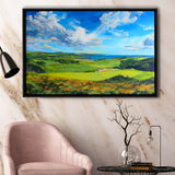 Acrylic Painting Turnberry Golf Club Alisa Course, Golf Art Print, Gift for him, Framed Canvas Prints Wall Art