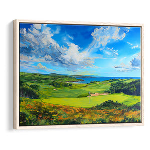 Acrylic Painting Turnberry Golf Club Alisa Course, Golf Art Print, Gift for him, Framed Canvas Prints Wall Art