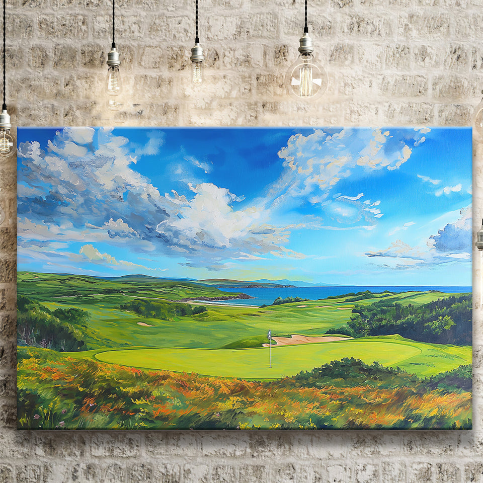 Acrylic Painting Turnberry Golf Club Alisa Course, Golf Art Print, Gift for him, Canvas Prints Wall Art