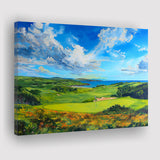 Acrylic Painting Turnberry Golf Club Alisa Course, Golf Art Print, Gift for him, Canvas Prints Wall Art