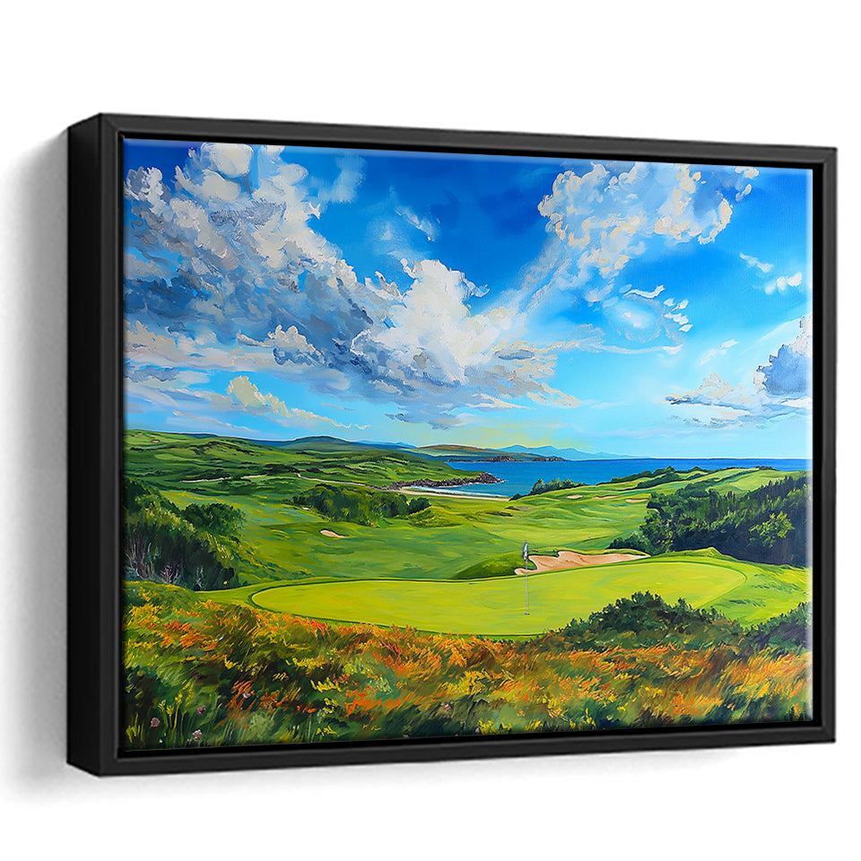 Acrylic Painting Turnberry Golf Club Alisa Course, Golf Art Print, Gift for him, Framed Canvas Prints Wall Art