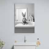 Adorable rabbit in Tub Printable Canvas Prints Wall Art, Bathroom kids art, Bathroom wall decor