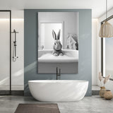 Adorable rabbit in Tub Printable Canvas Prints Wall Art, Bathroom kids art, Bathroom wall decor