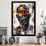 African American Man Portrait Painting, Framed Art Prints Wall Decor, Picture Framed Painting