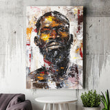African American Man Portrait Painting, Canvas Prints Wall Art Home Decor, Painting Canvas Art