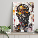African American Man Portrait Painting, Canvas Prints Wall Art Home Decor, Painting Canvas Art
