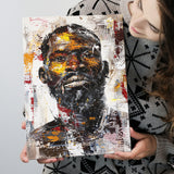 African American Man Portrait Painting, Canvas Prints Wall Art Home Decor, Painting Canvas Art