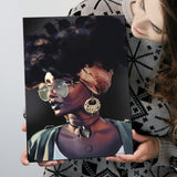 African Woman Canvas Print Gold & Black Modern Wall Art, Canvas Painting, Canvas Print Wall Art Decor