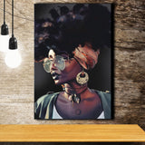African Woman Canvas Print Gold & Black Modern Wall Art, Canvas Painting, Canvas Print Wall Art Decor