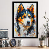 Alaskan Malamute Dog Portrait Painting, Pet Lover Art, Framed Art Prints Wall Art Decor, Framed Picture Print