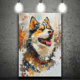 Alaskan Malamute Painting Portrait, Pet Lover Art, Canvas Prints Wall Art Decor, Painting Canvas