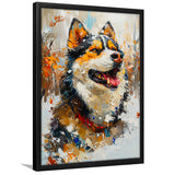Alaskan Malamute Painting Portrait, Pet Lover Art, Framed Art Prints Wall Art Decor, Framed Picture Print