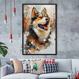 Alaskan Malamute Painting Portrait, Pet Lover Art, Framed Art Prints Wall Art Decor, Framed Picture Print
