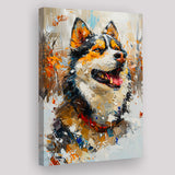 Alaskan Malamute Painting Portrait, Pet Lover Art, Canvas Prints Wall Art Decor, Painting Canvas