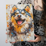 Alaskan Malamute Sled Dog Portrait Painting, Canvas Prints Wall Art Decor, Painting Canvas