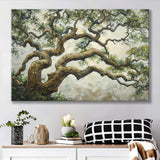 Angle Big Oak Tree Vintage Art, Canvas Print Wall Art Decor, Landscape Art Print