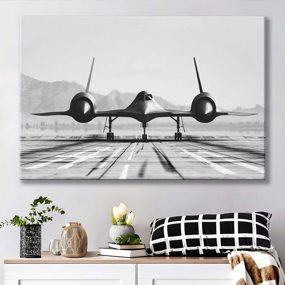 Aviation Wall Art, Lockheed SR-71 Blackbird, Canvas Print Wall Art Decor, Landscape Art Print