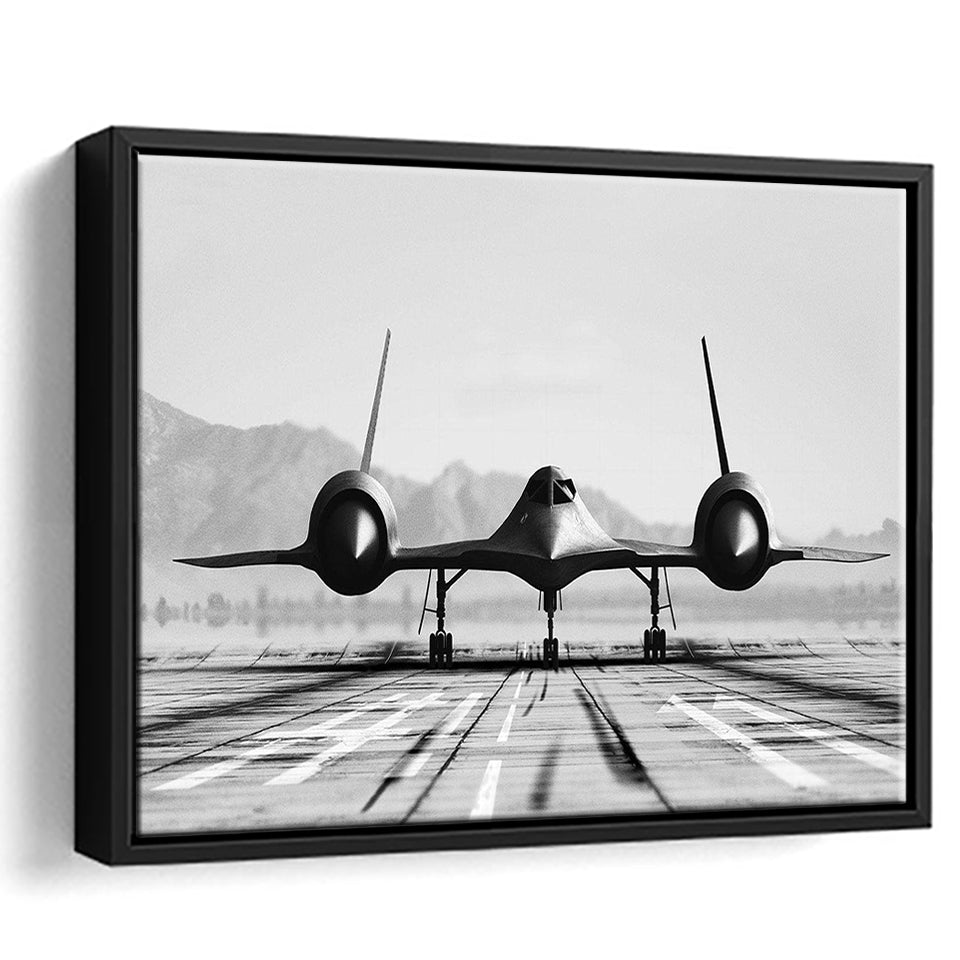Aviation Wall Art, Lockheed Sr-71 Blackbird, Framed Canvas Print Wall Art Decor,Floating Frame