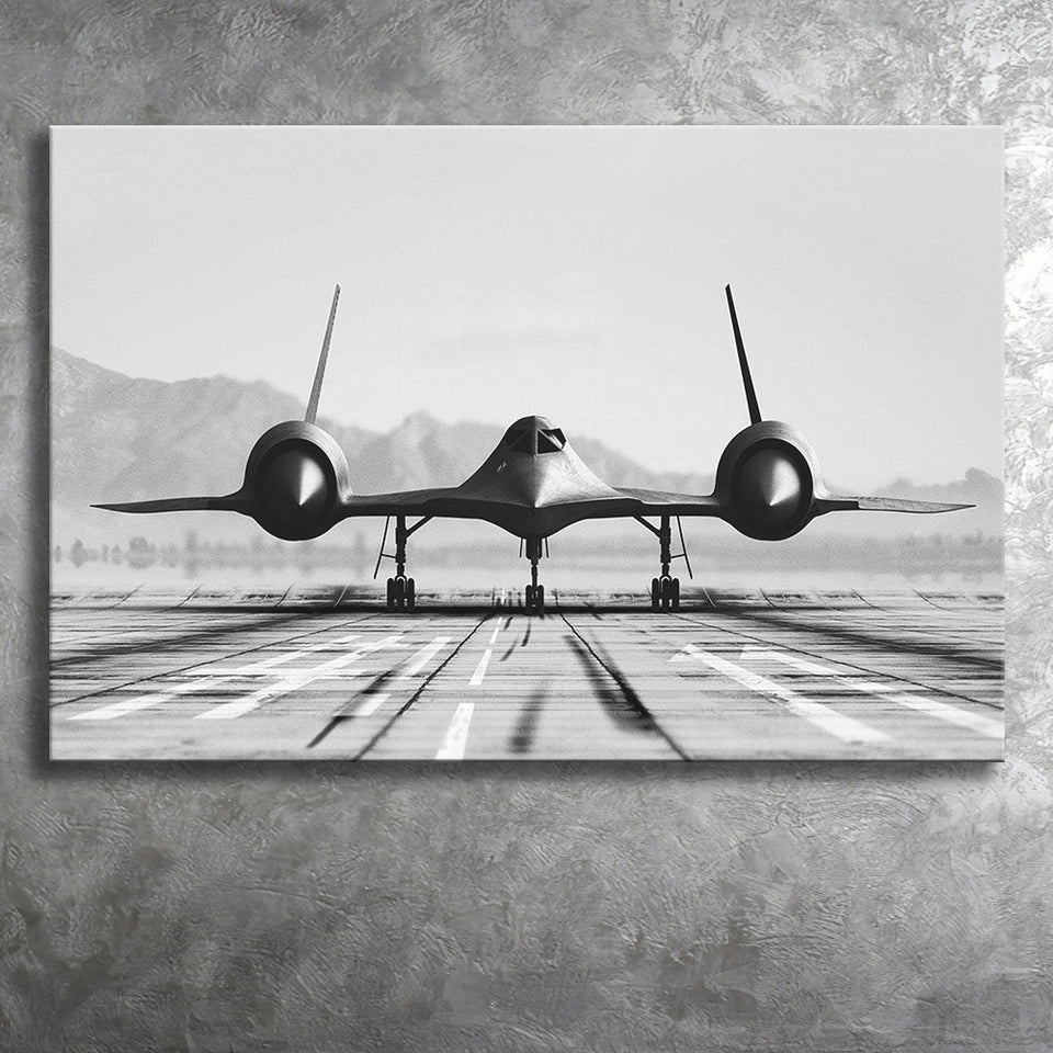 Aviation Wall Art, Lockheed SR-71 Blackbird, Canvas Print Wall Art Decor, Landscape Art Print