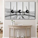 Aviation Wall Art, Lockheed Sr-71 Blackbird, Extra Large Multi 5 Panel Canvas Print Wall Art Decor
