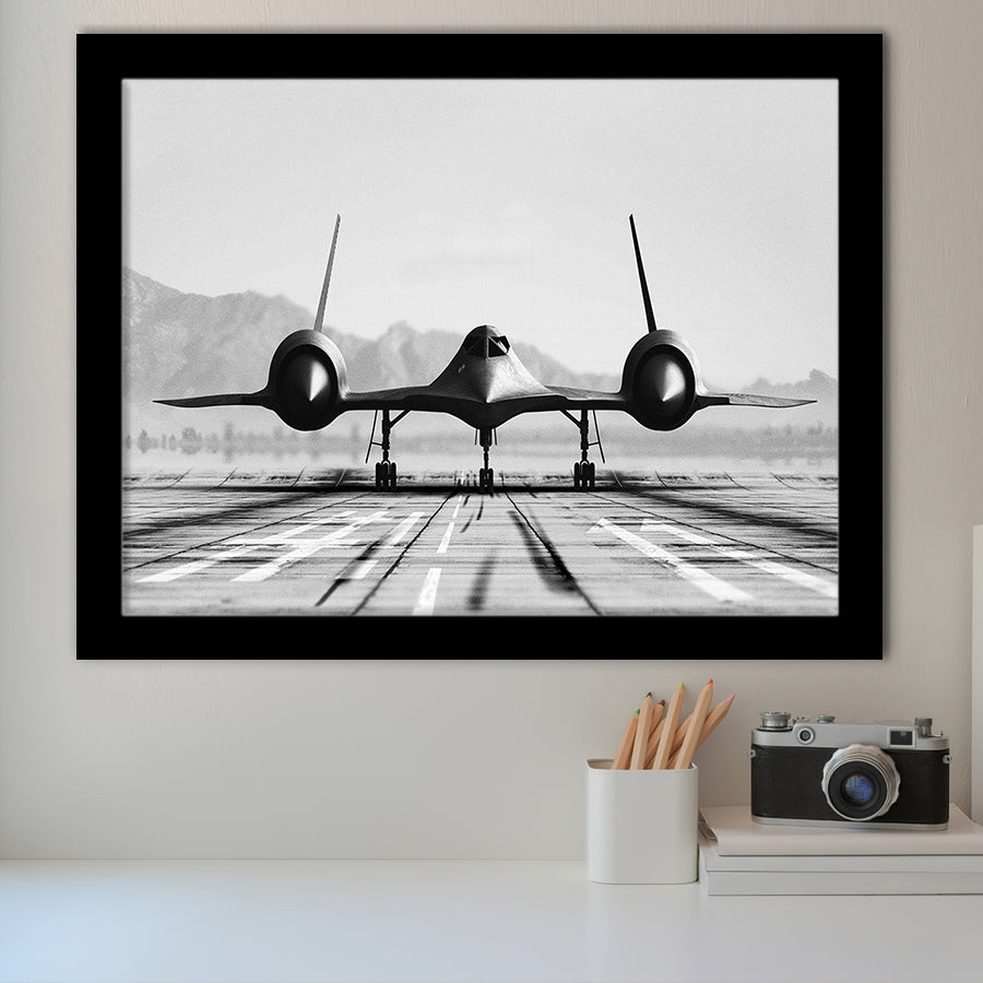Aviation Wall Art, Lockheed Sr-71 Blackbird, Framed Art Print Wall Decor, Framed Picture