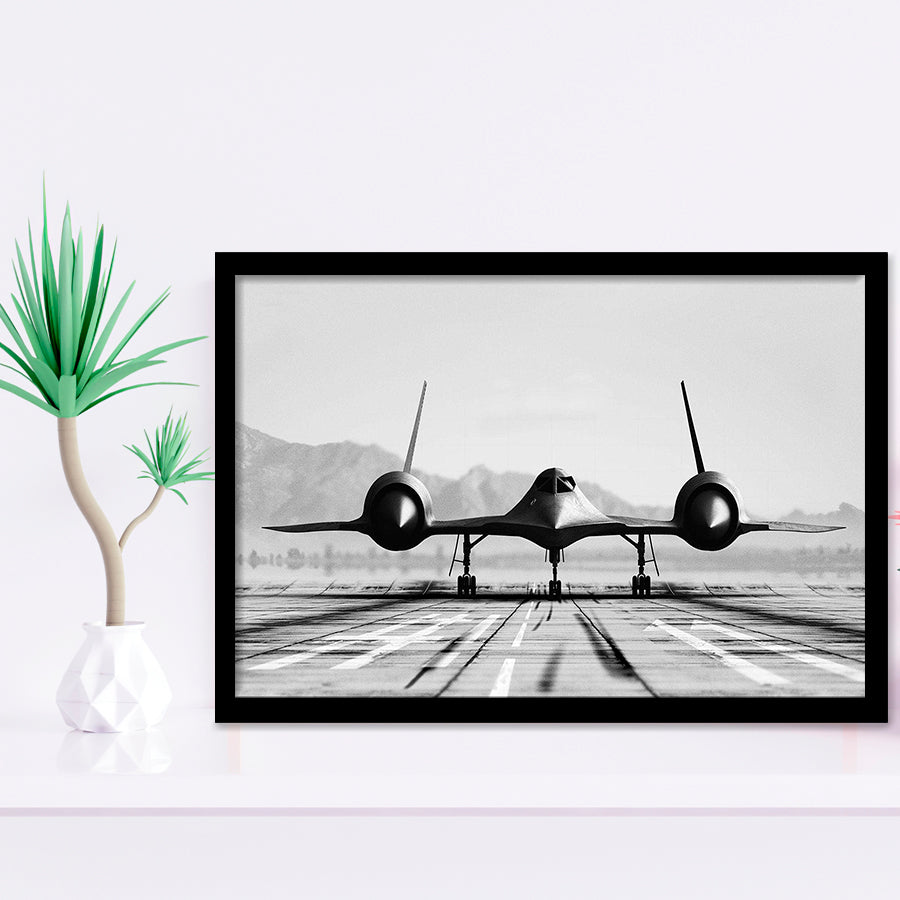 Aviation Wall Art, Lockheed Sr-71 Blackbird, Framed Art Print Wall Decor, Framed Picture