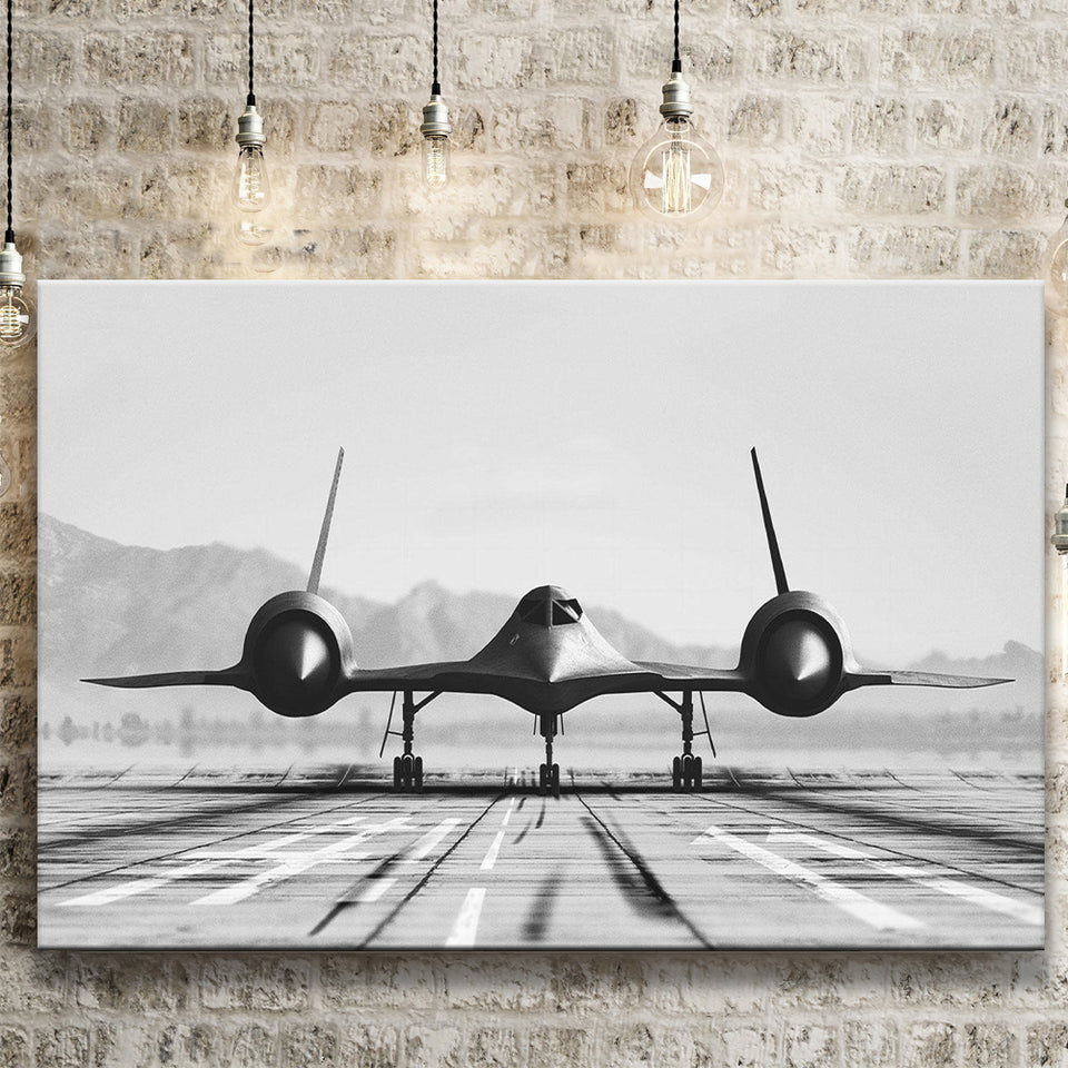 Aviation Wall Art, Lockheed SR-71 Blackbird, Canvas Print Wall Art Decor, Landscape Art Print