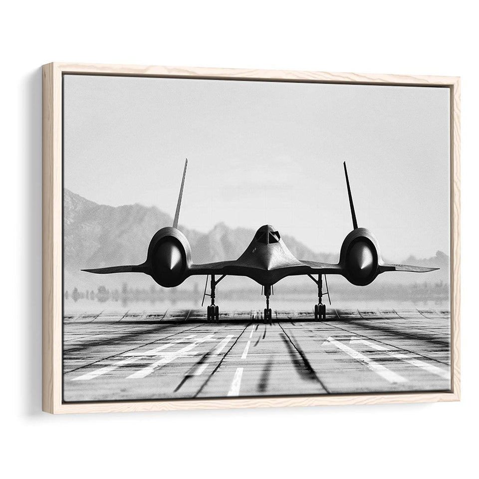 Aviation Wall Art, Lockheed Sr-71 Blackbird, Framed Canvas Print Wall Art Decor,Floating Frame