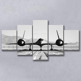 Aviation Wall Art, Lockheed Sr-71 Blackbird, Multi Panel Canvas Print Wall Art Decor, 5 Mixed Panel