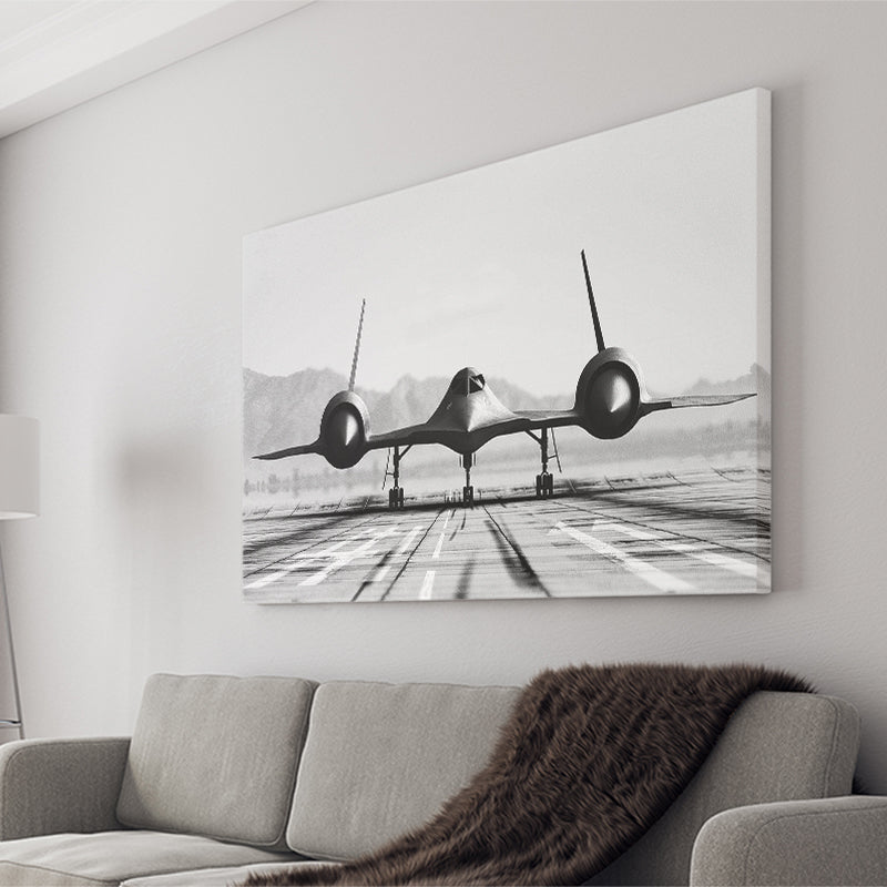Aviation Wall Art, Lockheed SR-71 Blackbird, Canvas Print Wall Art Decor, Landscape Art Print