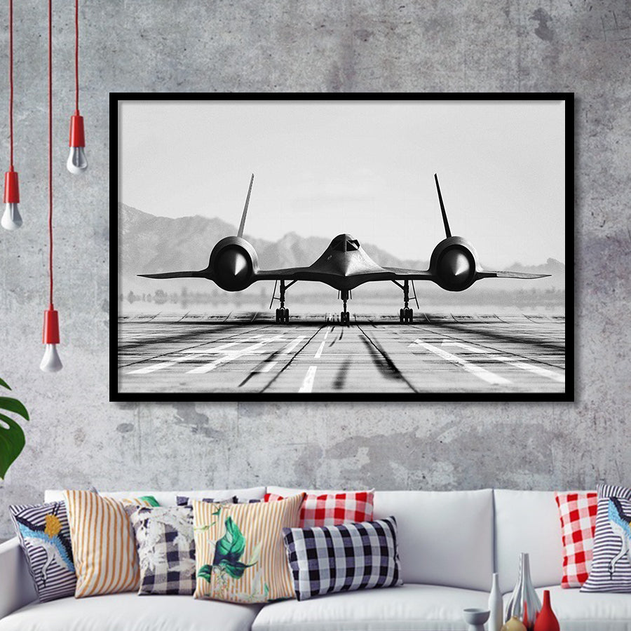 Aviation Wall Art, Lockheed Sr-71 Blackbird, Framed Art Print Wall Decor, Framed Picture