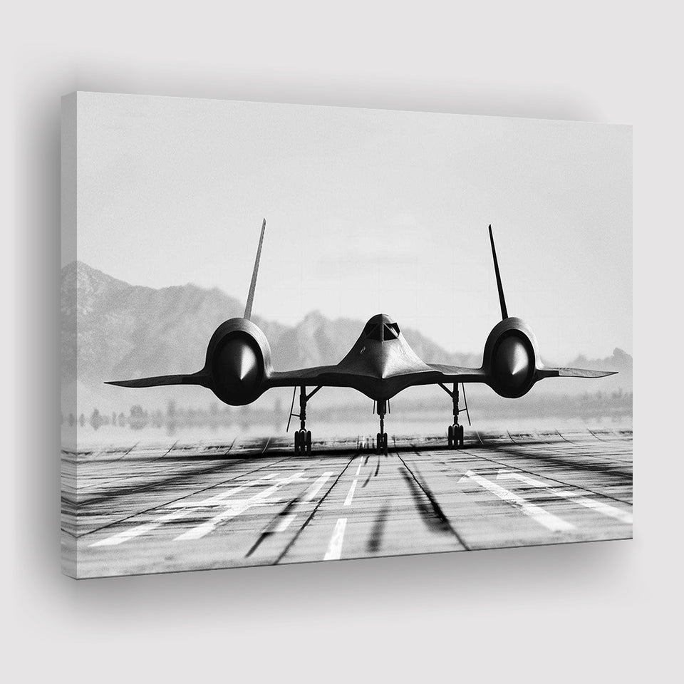 Aviation Wall Art, Lockheed SR-71 Blackbird, Canvas Print Wall Art Decor, Landscape Art Print