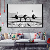 Aviation Wall Art, Lockheed Sr-71 Blackbird, Framed Canvas Print Wall Art Decor,Floating Frame