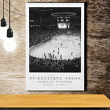 Bridgestone Arena Nashville Predators, Stadium Print For Ice Hockey Lovers, Black And White, Canvas Print Wall Art