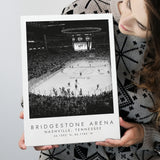 Bridgestone Arena Nashville Predators, Stadium Print For Ice Hockey Lovers, Black And White, Canvas Print Wall Art