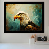 Bald Eagle Portraint Painting Art, Framed Art Print Wall Decor, Picture Framed Painting Art