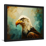 Bald Eagle Portraint Painting Art, Framed Art Print Wall Decor, Picture Framed Painting Art